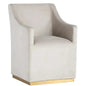 Zane Fabric Wheeled Dining Chair - LOOMLAN - SUNPAN - Dining Chairs