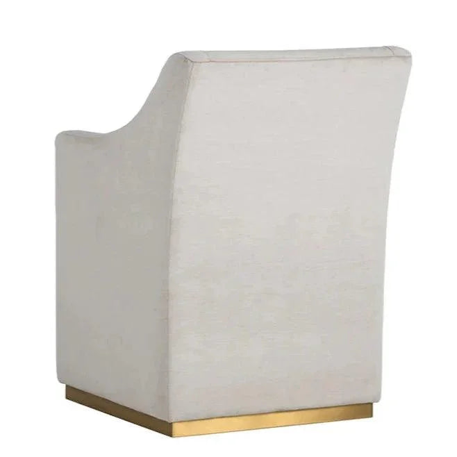 Zane Fabric Wheeled Dining Chair - LOOMLAN - SUNPAN - Dining Chairs