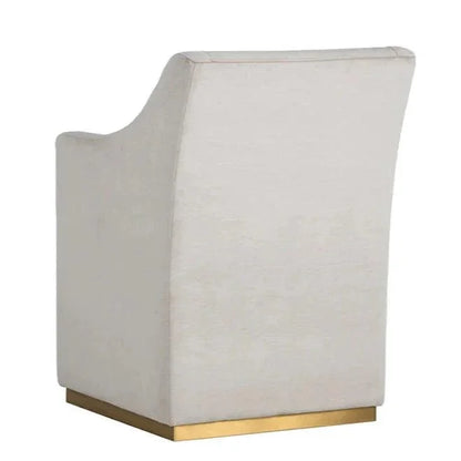 Zane Fabric Wheeled Dining Chair - LOOMLAN - SUNPAN - Dining Chairs