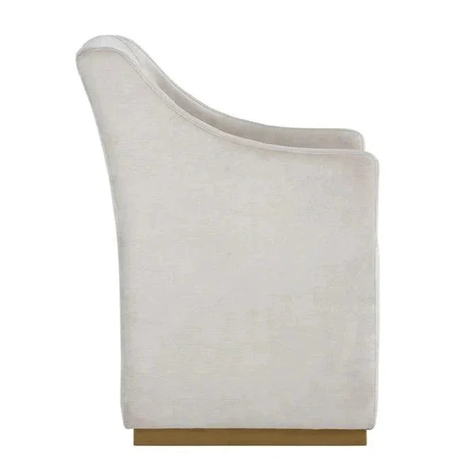 Zane Fabric Wheeled Dining Chair - LOOMLAN - SUNPAN - Dining Chairs