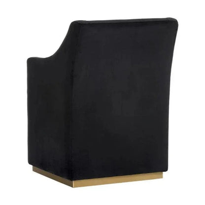 Zane Fabric Wheeled Dining Chair - LOOMLAN - SUNPAN - Dining Chairs