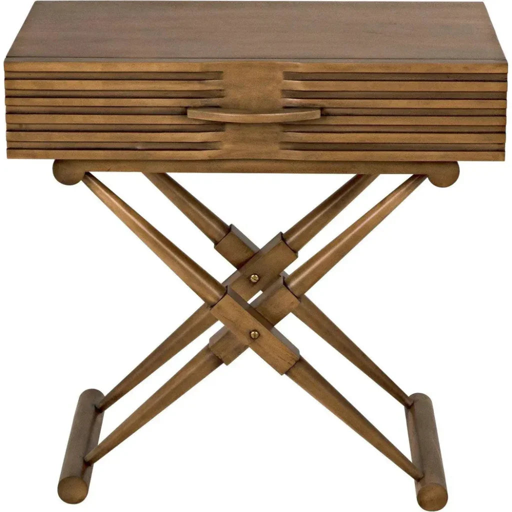 Zanta Wood Rectangle Side Table