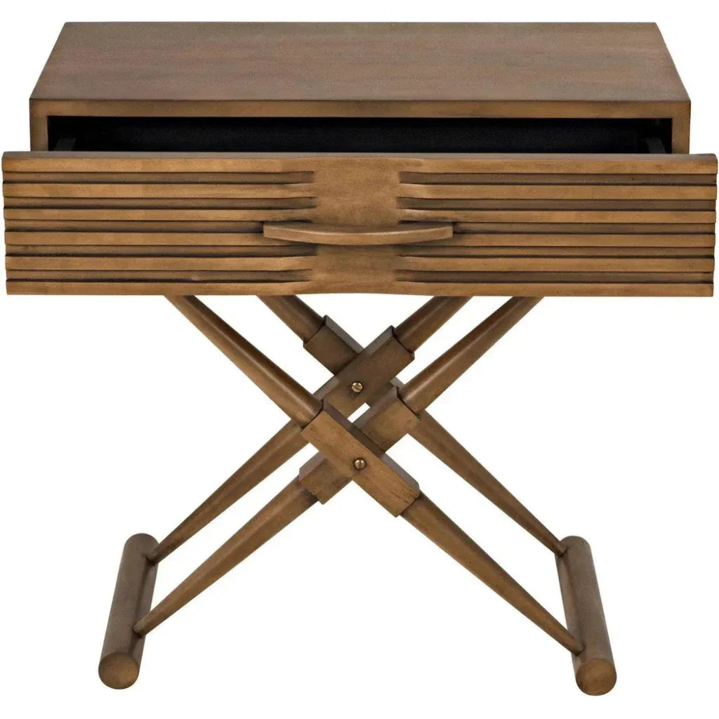 Zanta Wood Rectangle Side Table