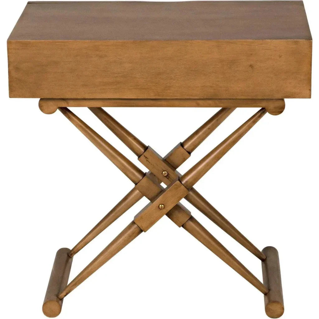 Zanta Wood Rectangle Side Table