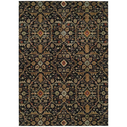 Zara Black Washable Indoor-Outdoor Rug-Outdoor Rugs-LOOMLAN Rugs-2'6" x 3'10"-LOOMLAN