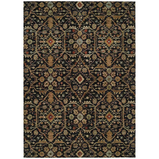 Zara Black Washable Indoor-Outdoor Rug-Outdoor Rugs-LOOMLAN Rugs-2'6" x 3'10"-LOOMLAN