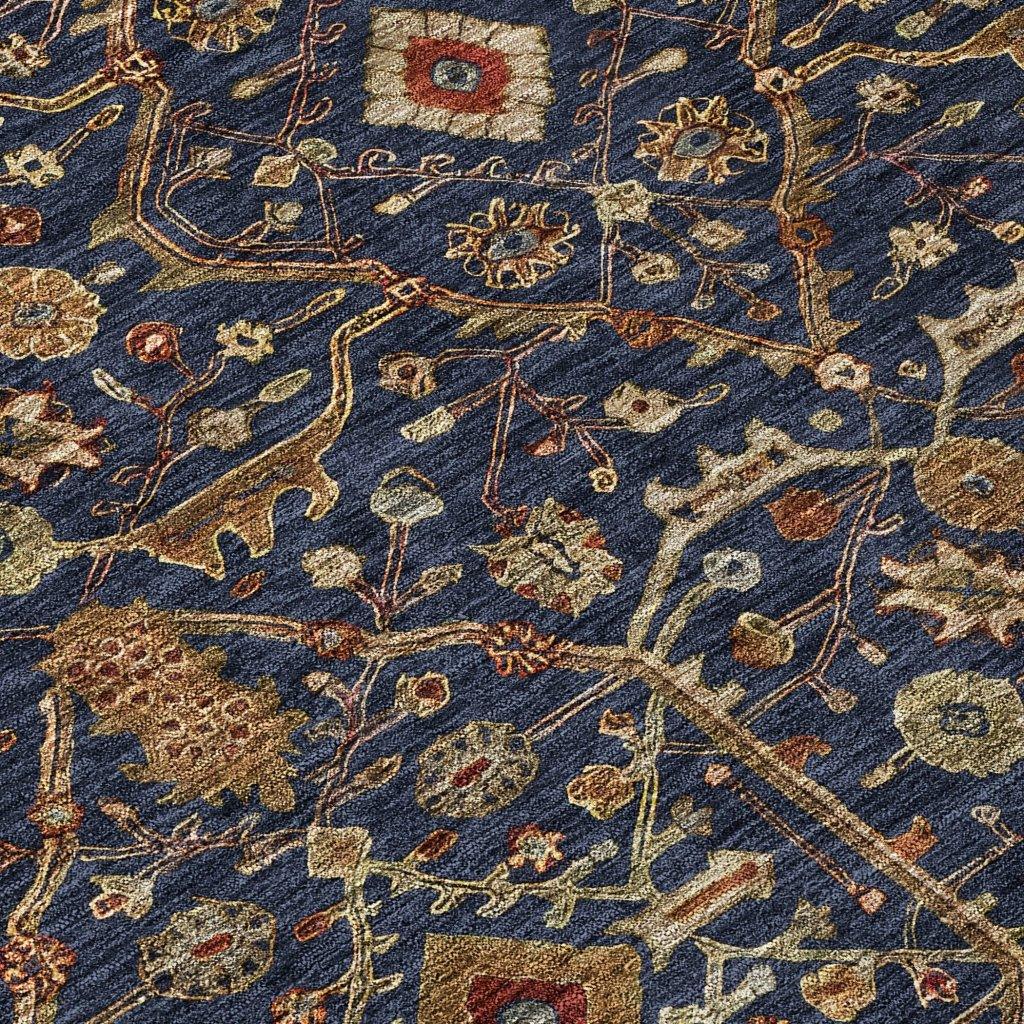 Zara Blue Washable Indoor-Outdoor Rug-Outdoor Rugs-LOOMLAN Rugs-LOOMLAN