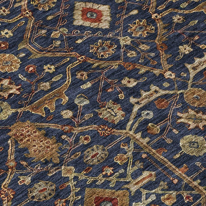 Zara Blue Washable Indoor-Outdoor Rug-Outdoor Rugs-LOOMLAN Rugs-LOOMLAN