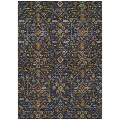 Zara Blue Washable Indoor-Outdoor Rug-Outdoor Rugs-LOOMLAN Rugs-2'6" x 3'10"-LOOMLAN