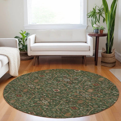 Zara Green Washable Indoor-Outdoor Rug-Outdoor Rugs-LOOMLAN Rugs-LOOMLAN