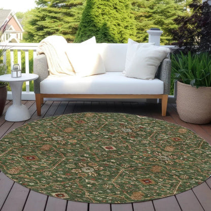 Zara Green Washable Indoor-Outdoor Rug-Outdoor Rugs-LOOMLAN Rugs-LOOMLAN