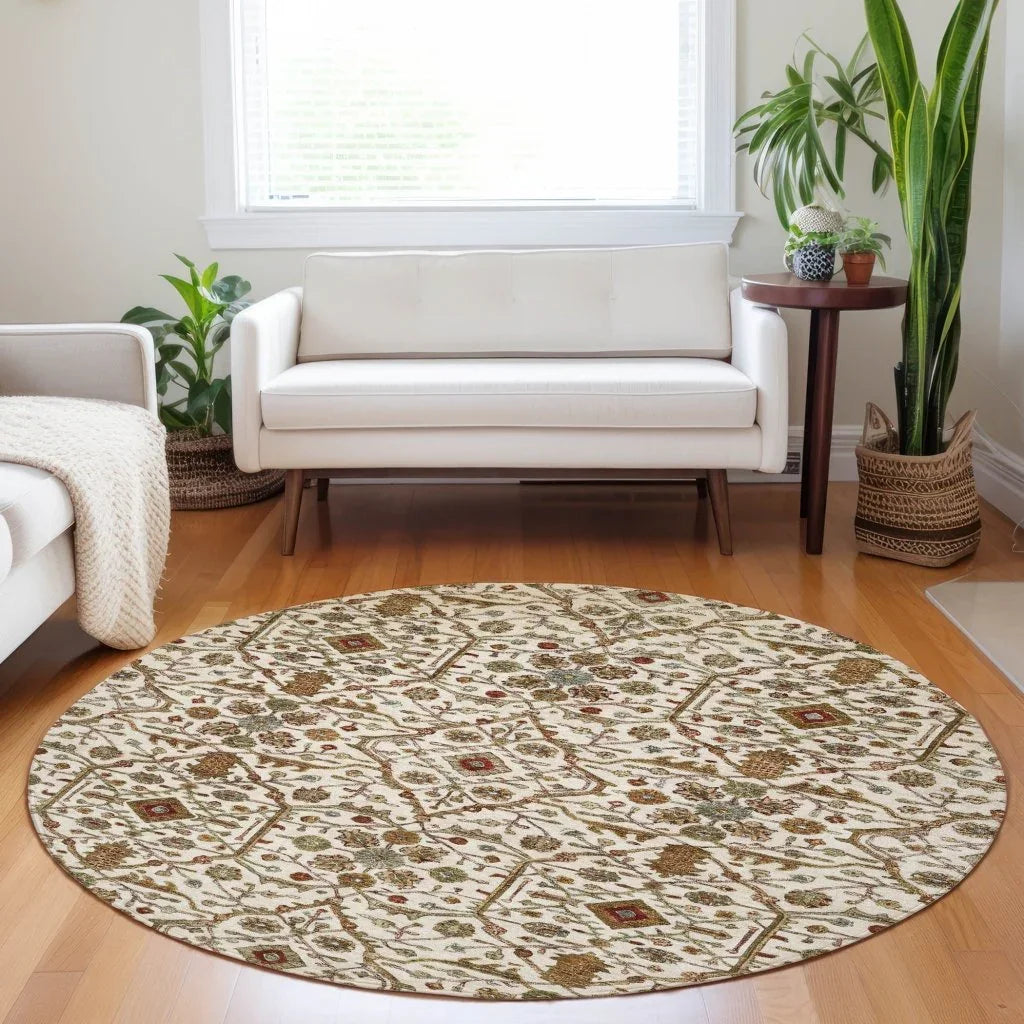 Zara Ivory Washable Indoor-Outdoor Rug-Outdoor Rugs-LOOMLAN Rugs-LOOMLAN