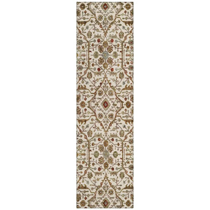 Zara Ivory Washable Indoor-Outdoor Rug-Outdoor Rugs-LOOMLAN Rugs-2'3" x 7'6"-LOOMLAN
