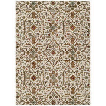 Zara Ivory Washable Indoor-Outdoor Rug-Outdoor Rugs-LOOMLAN Rugs-2'6" x 3'10"-LOOMLAN