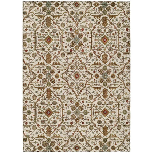 Zara Ivory Washable Indoor-Outdoor Rug-Outdoor Rugs-LOOMLAN Rugs-2'6" x 3'10"-LOOMLAN