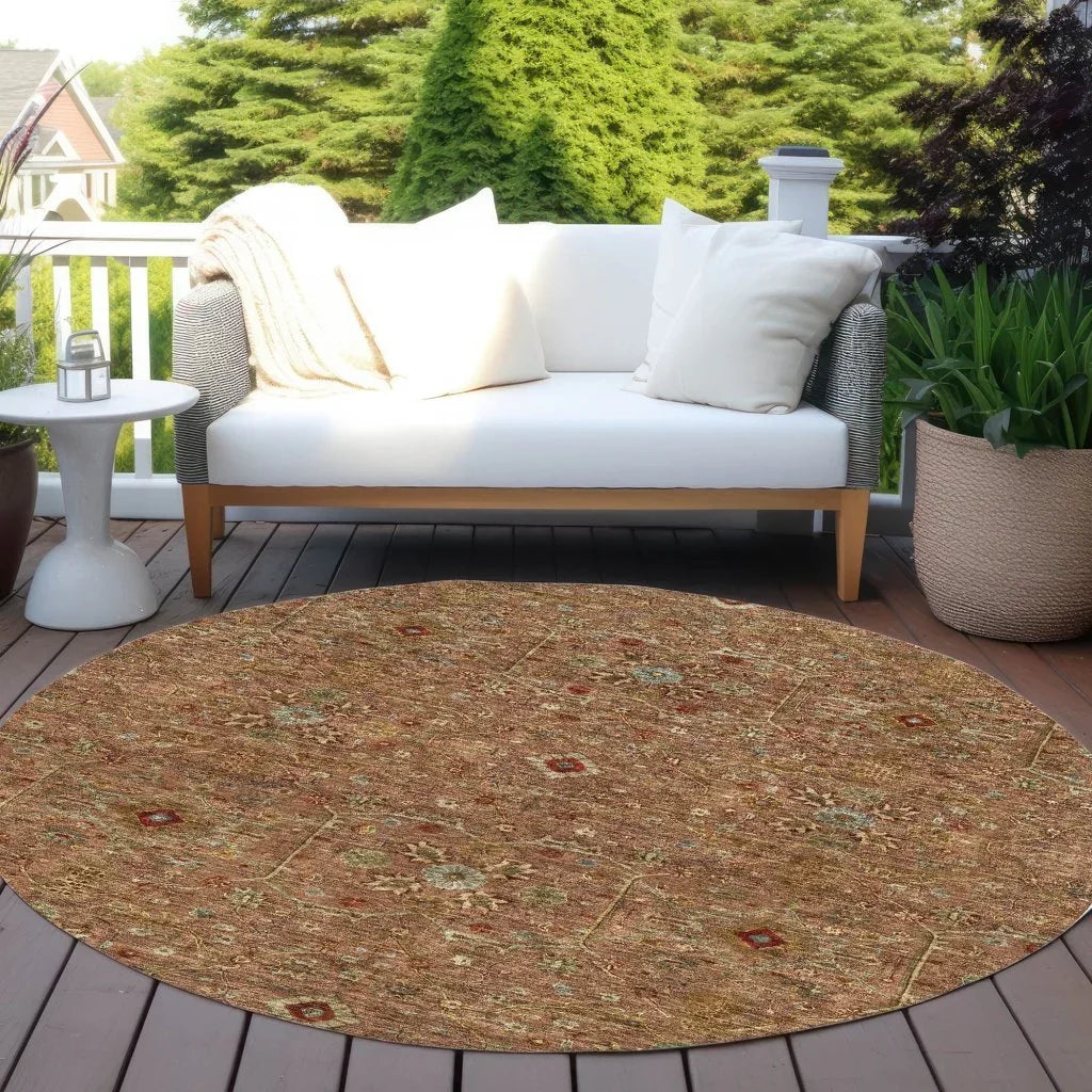 Zara Orange Washable Indoor-Outdoor Rug-Outdoor Rugs-LOOMLAN Rugs-LOOMLAN