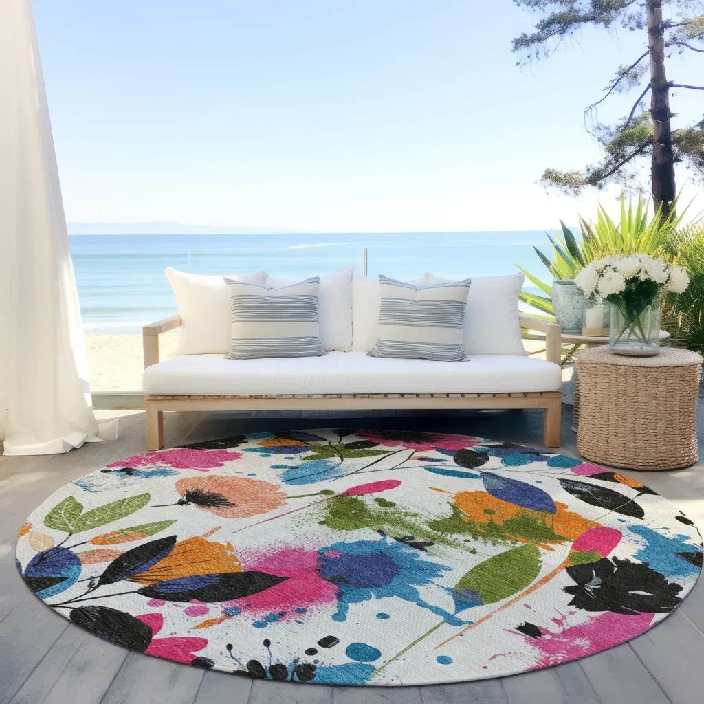 Zarabelle Ivory Washable Indoor - Outdoor Rug - LOOMLAN - LOOMLAN Rugs - Outdoor Rugs