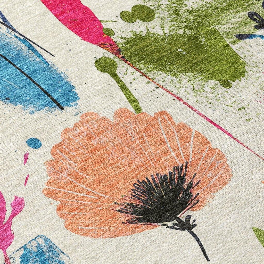 Zarabelle Ivory Washable Indoor - Outdoor Rug - LOOMLAN - LOOMLAN Rugs - Outdoor Rugs