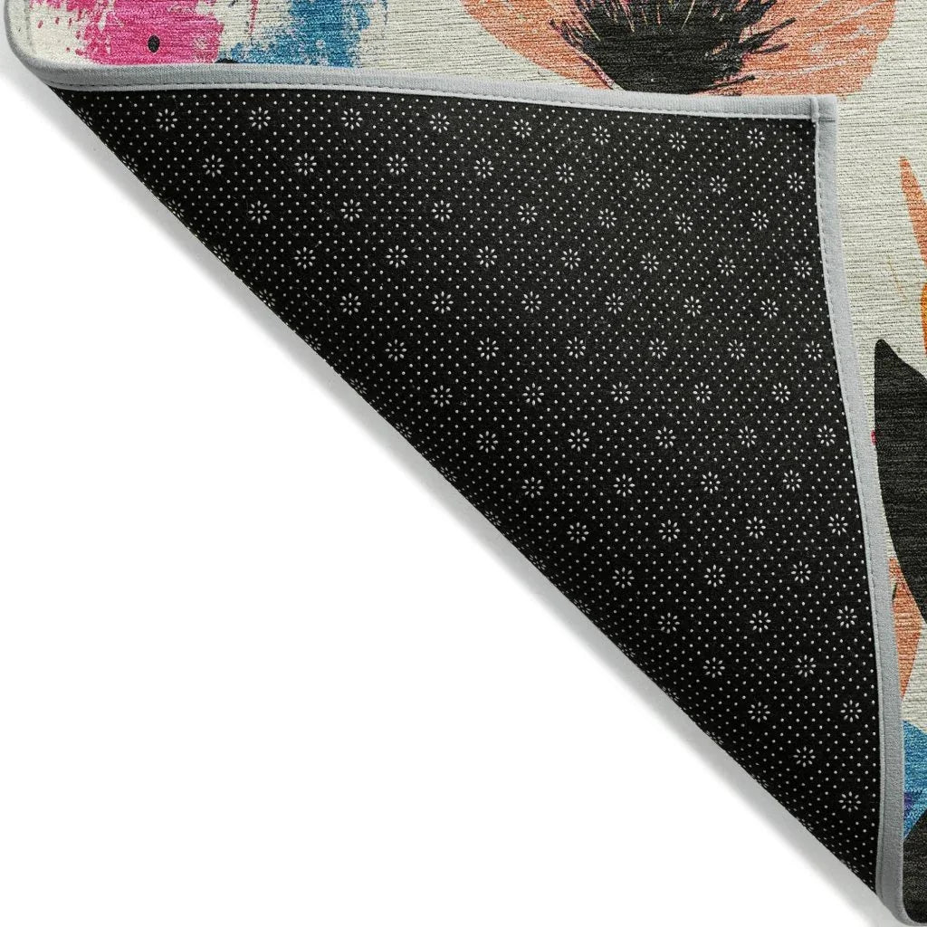 Zarabelle Ivory Washable Indoor - Outdoor Rug - LOOMLAN - LOOMLAN Rugs - Outdoor Rugs