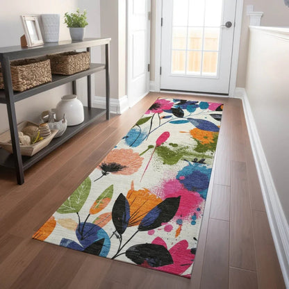 Zarabelle Ivory Washable Indoor - Outdoor Rug - LOOMLAN - LOOMLAN Rugs - Outdoor Rugs