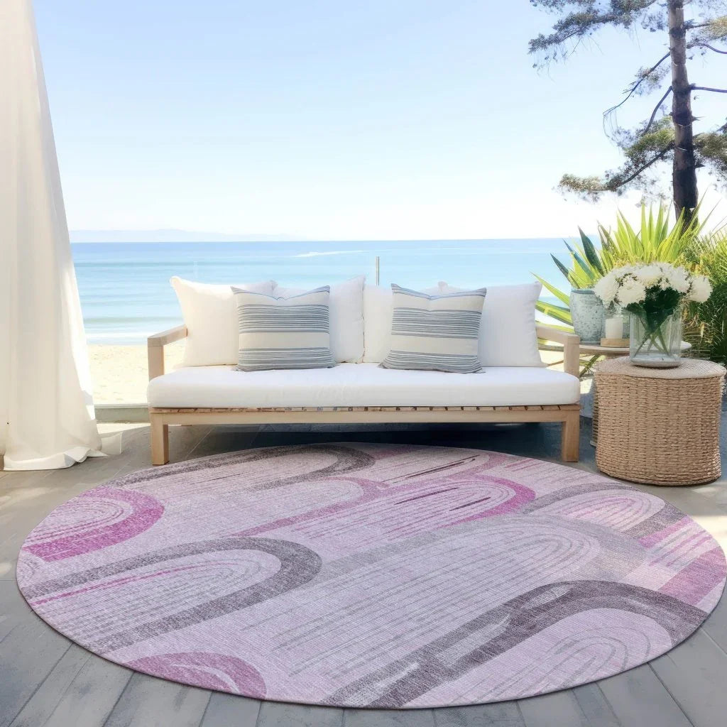 Zaralith Pink Washable Indoor - Outdoor Rug - LOOMLAN - LOOMLAN Rugs - Outdoor Rugs