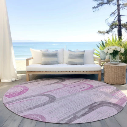 Zaralith Pink Washable Indoor - Outdoor Rug - LOOMLAN - LOOMLAN Rugs - Outdoor Rugs