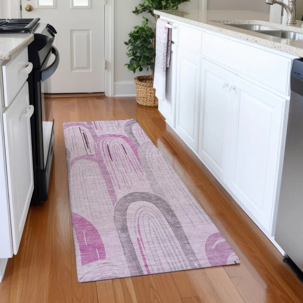 Zaralith Pink Washable Indoor - Outdoor Rug - LOOMLAN - LOOMLAN Rugs - Outdoor Rugs