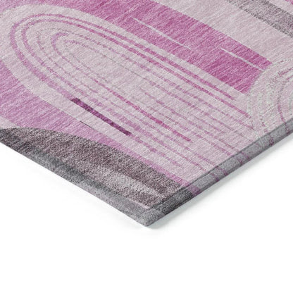 Zaralith Pink Washable Indoor - Outdoor Rug - LOOMLAN - LOOMLAN Rugs - Outdoor Rugs