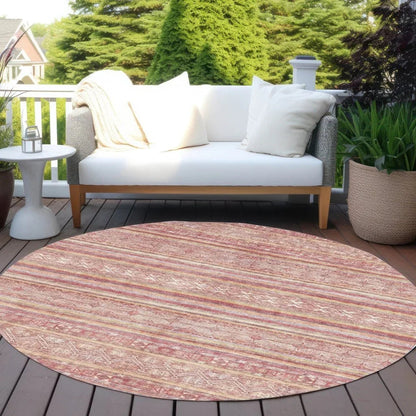 Zaraxa Orange Washable Indoor - Outdoor Rug - LOOMLAN - LOOMLAN Rugs - Outdoor Rugs