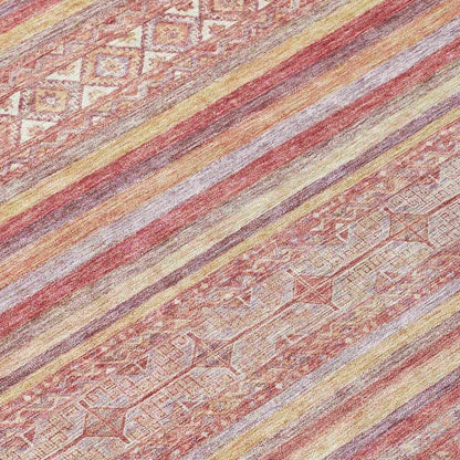 Zaraxa Orange Washable Indoor - Outdoor Rug - LOOMLAN - LOOMLAN Rugs - Outdoor Rugs