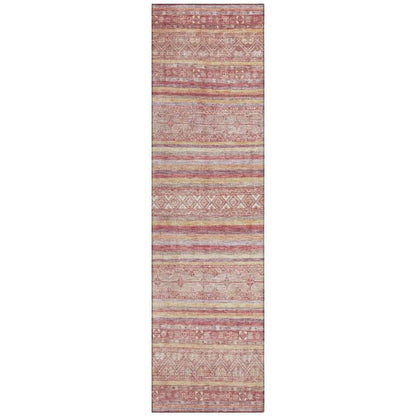 Zaraxa Orange Washable Indoor - Outdoor Rug - LOOMLAN - LOOMLAN Rugs - Outdoor Rugs
