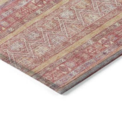 Zaraxa Orange Washable Indoor - Outdoor Rug - LOOMLAN - LOOMLAN Rugs - Outdoor Rugs