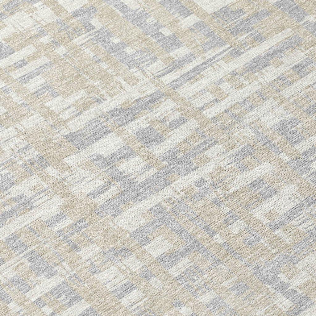 Zarifa Beige Washable Indoor-Outdoor Rug-Outdoor Rugs-LOOMLAN Rugs-LOOMLAN