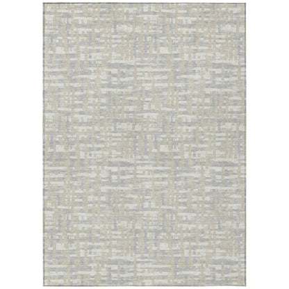 Zarifa Beige Washable Indoor-Outdoor Rug-Outdoor Rugs-LOOMLAN Rugs-2'6" x 3'10"-LOOMLAN