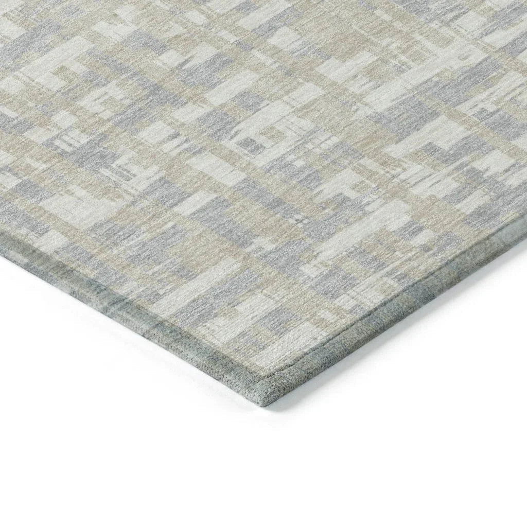Zarifa Beige Washable Indoor-Outdoor Rug-Outdoor Rugs-LOOMLAN Rugs-LOOMLAN