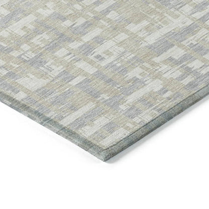 Zarifa Beige Washable Indoor-Outdoor Rug-Outdoor Rugs-LOOMLAN Rugs-LOOMLAN