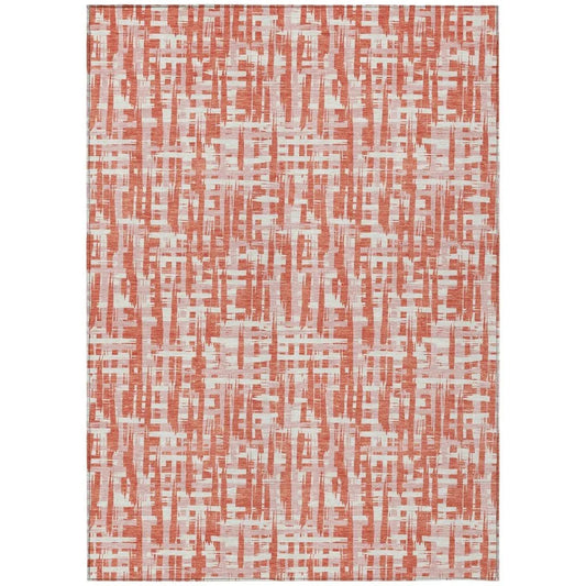 Zarifa Coral Washable Indoor-Outdoor Rug-Outdoor Rugs-LOOMLAN Rugs-2'6" x 3'10"-LOOMLAN