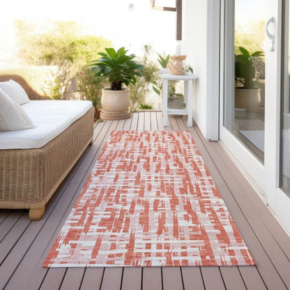 Zarifa Coral Washable Indoor-Outdoor Rug-Outdoor Rugs-LOOMLAN Rugs-LOOMLAN