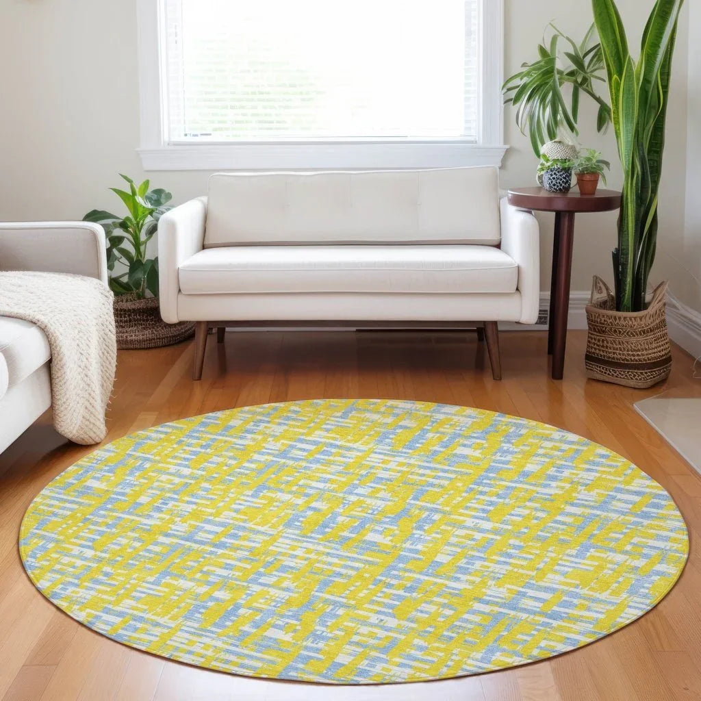 Zarifa Gold Washable Indoor-Outdoor Rug-Outdoor Rugs-LOOMLAN Rugs-LOOMLAN