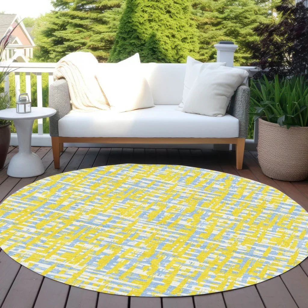 Zarifa Gold Washable Indoor-Outdoor Rug-Outdoor Rugs-LOOMLAN Rugs-LOOMLAN