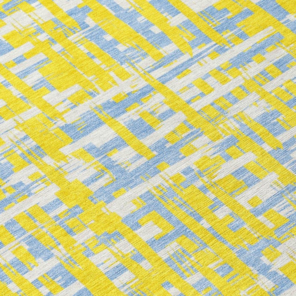 Zarifa Gold Washable Indoor-Outdoor Rug-Outdoor Rugs-LOOMLAN Rugs-LOOMLAN