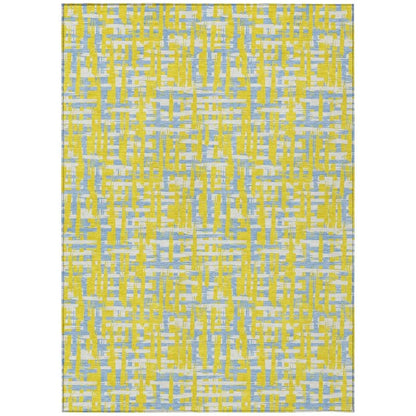 Zarifa Gold Washable Indoor-Outdoor Rug-Outdoor Rugs-LOOMLAN Rugs-2'6" x 3'10"-LOOMLAN
