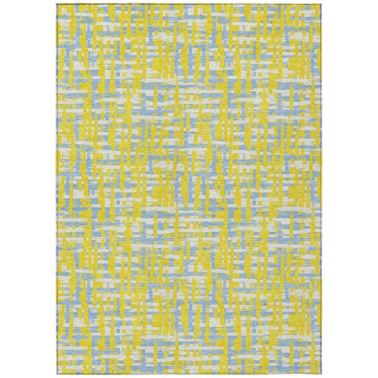 Zarifa Gold Washable Indoor-Outdoor Rug-Outdoor Rugs-LOOMLAN Rugs-2'6" x 3'10"-LOOMLAN