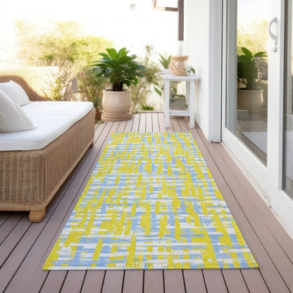 Zarifa Gold Washable Indoor-Outdoor Rug-Outdoor Rugs-LOOMLAN Rugs-LOOMLAN