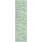 Zarifa Green Washable Indoor-Outdoor Rug-Outdoor Rugs-LOOMLAN Rugs-2'3" x 7'6"-LOOMLAN