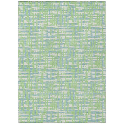 Zarifa Green Washable Indoor-Outdoor Rug-Outdoor Rugs-LOOMLAN Rugs-2'6" x 3'10"-LOOMLAN