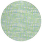 Zarifa Green Washable Indoor-Outdoor Rug-Outdoor Rugs-LOOMLAN Rugs-8' x 8'-LOOMLAN
