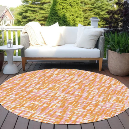 Zarifa Orange Washable Indoor-Outdoor Rug-Outdoor Rugs-LOOMLAN Rugs-LOOMLAN