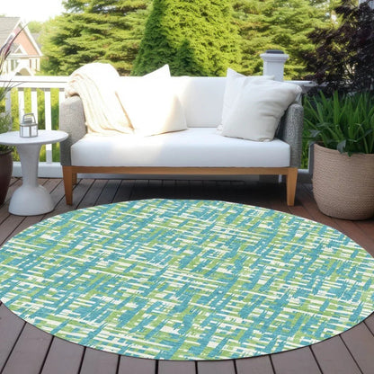 Zarifa Teal Washable Indoor-Outdoor Rug-Outdoor Rugs-LOOMLAN Rugs-LOOMLAN