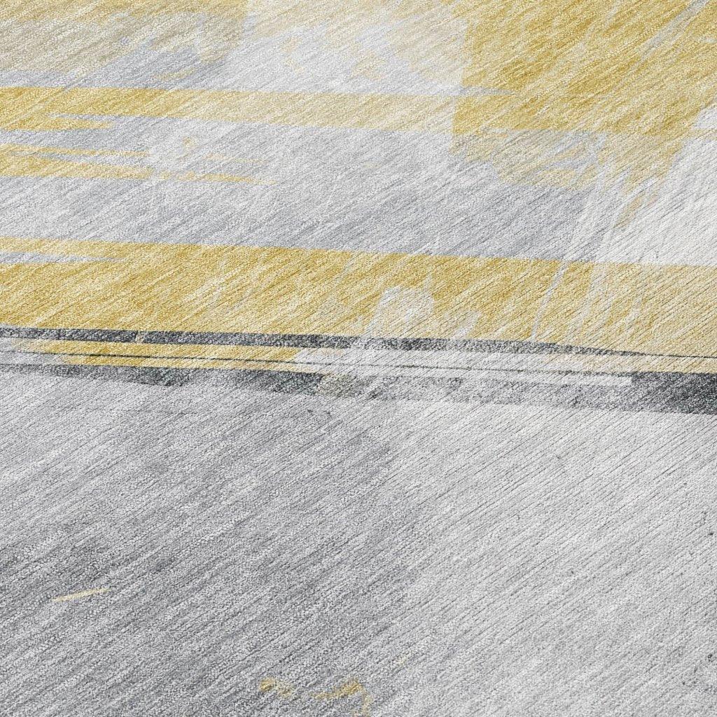 Zarinae Gold Washable Indoor - Outdoor Rug - LOOMLAN - LOOMLAN Rugs - Outdoor Rugs